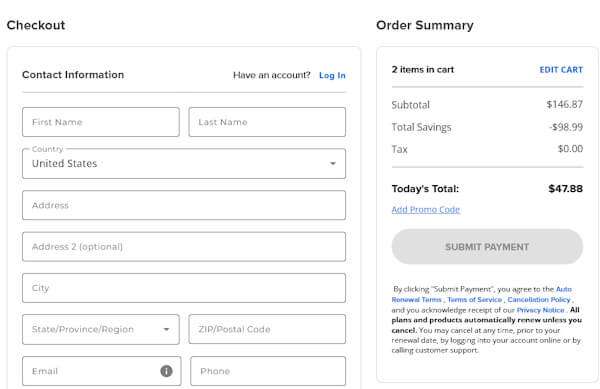 Create an account