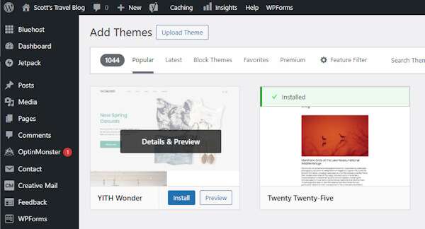 How to change your theme